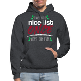 Nice List Once Gildan Heavy Blend Adult Hoodie (CK4308) - charcoal grey
