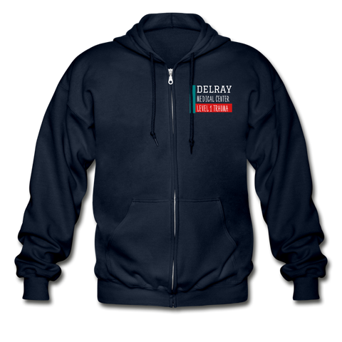DELRAY ZIPPER HOODIE Gildan Heavy Blend Adult Zip Hoodie - navy