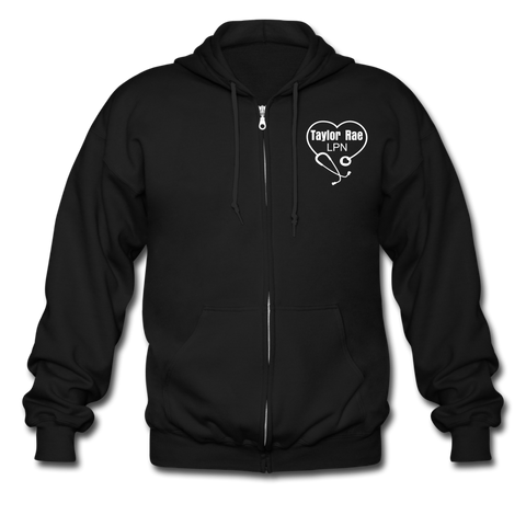 Taylor Rae LPN Men's Zip Hoodie - black