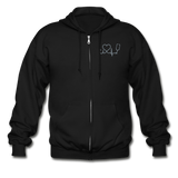 Nurse Flag Stethoscope Heart Beat Gildan Heavy Blend Adult Zip Hoodie - black