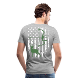 Bow Hunting Flag Men's Premium T-Shirt (KS1021) - heather gray