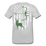 Bow Hunting Flag Men's Premium T-Shirt (KS1021) - heather gray