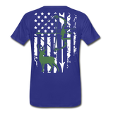 Bow Hunting Flag Men's Premium T-Shirt (KS1021) - royal blue