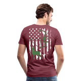 Bow Hunting Flag Men's Premium T-Shirt (KS1021) - heather burgundy
