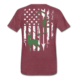 Bow Hunting Flag Men's Premium T-Shirt (KS1021) - heather burgundy