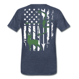 Bow Hunting Flag Men's Premium T-Shirt (KS1021) - heather blue