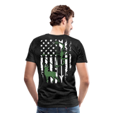 Bow Hunting Flag Men's Premium T-Shirt (KS1021) - charcoal grey