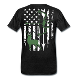 Bow Hunting Flag Men's Premium T-Shirt (KS1021) - charcoal grey