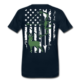 Bow Hunting Flag Men's Premium T-Shirt (KS1021) - deep navy