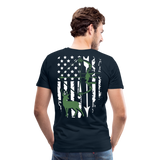 Bow Hunting Flag Men's Premium T-Shirt (KS1021) - deep navy