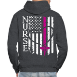 Julie RN Nurse Flag Gildan Heavy Blend Adult Hoodie - charcoal grey