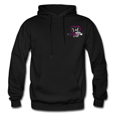 Val LPN Gildan Heavy Blend Adult Hoodie - black