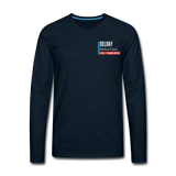 Delray Resus Navy Men's Premium Long Sleeve T-Shirt - deep navy