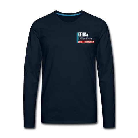 Delray Resus Navy Men's Premium Long Sleeve T-Shirt - deep navy
