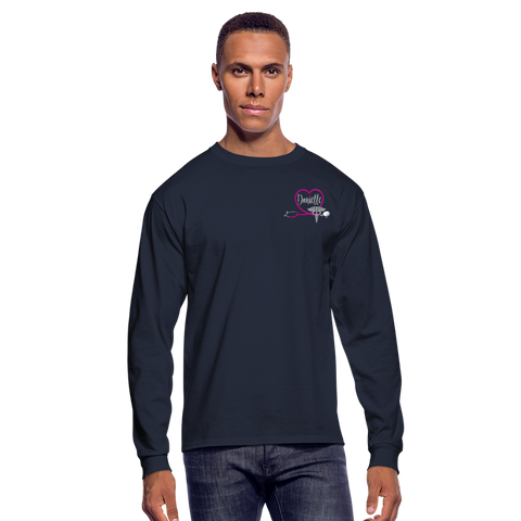 Danielle #ER STRONG Men's Long Sleeve T-Shirt - navy