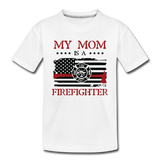 My Mom is a firefighter Kids' Premium T-Shirt - white