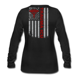 Trauma ICU Nurse Flag Women's Premium Long Sleeve T-Shirt 1 - black