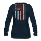 Trauma ICU Nurse Flag Women's Premium Long Sleeve T-Shirt 1 - deep navy