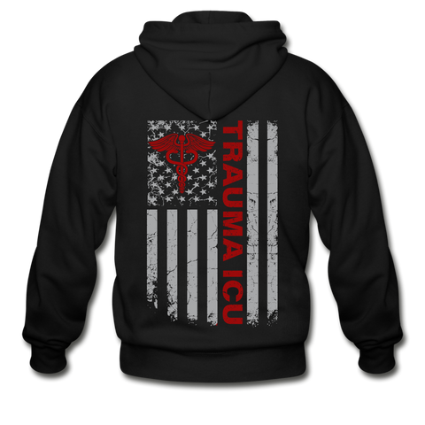 Trauma ICU Gildan Heavy Blend Adult Zip Hoodie - black