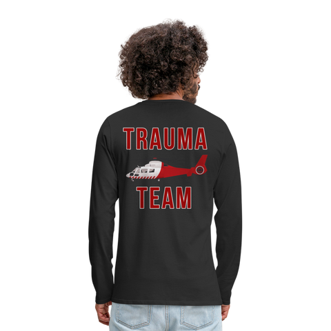 Trauma Team Back Only Men's Premium Long Sleeve T-Shirt - black
