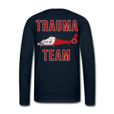Trauma Team Back Only Men's Premium Long Sleeve T-Shirt - deep navy
