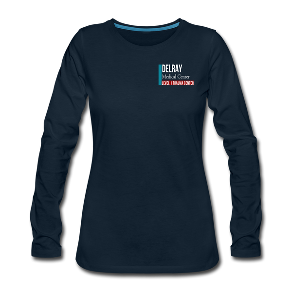 TRAUMA RESUS RN Helicopter Women's Premium Long Sleeve T-Shirt - deep navy