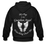 My Pop is my Guardian Angel Gildan Heavy Blend Adult Zip Hoodie - black