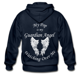 My Pop is my Guardian Angel Gildan Heavy Blend Adult Zip Hoodie - navy