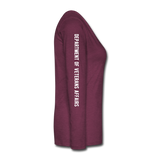 VA Dental Flag Women's Premium Long Sleeve T-Shirt (Gold) - heather burgundy
