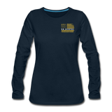 VA Dental Flag Women's Premium Long Sleeve T-Shirt (Gold) - deep navy