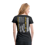 VA Dental department of veterans affairs Women’s Premium T-Shirt (Gold) - black