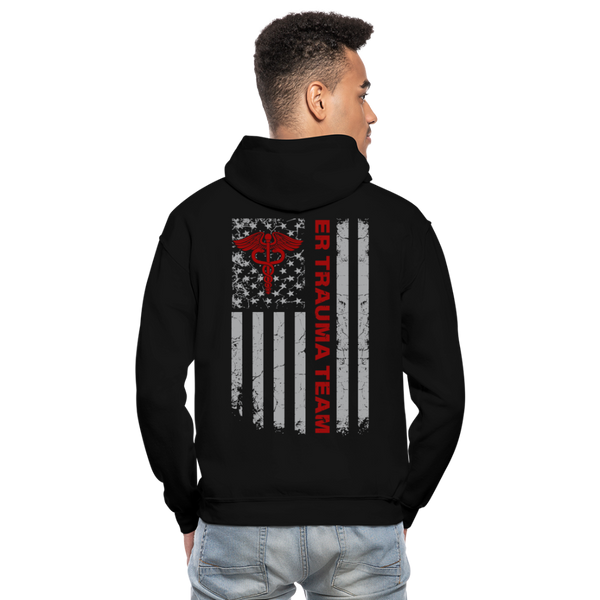ER Trauma Team Gildan Heavy Blend Adult Hoodie - black