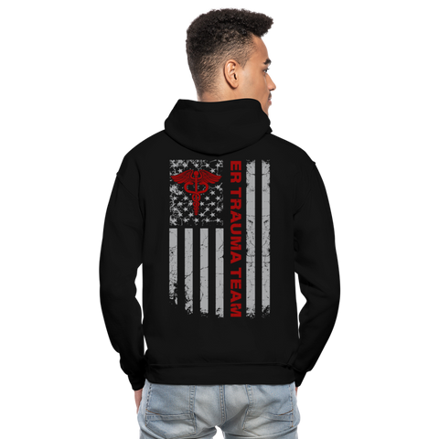 ER Trauma Team Gildan Heavy Blend Adult Hoodie - black