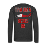 UFHeatlh Trauma Resus RN Men's Premium Long Sleeve T-Shirt - charcoal grey