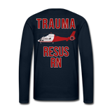 UFHeatlh Trauma Resus RN Men's Premium Long Sleeve T-Shirt - deep navy