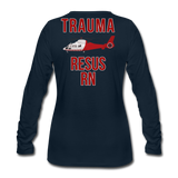 UFHeatlh Trauma Resus RN Women's Premium Long Sleeve T-Shirt - deep navy