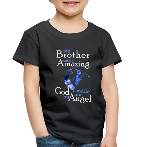 Brother Amazing Angel Toddler Premium T-Shirt Feathers - black