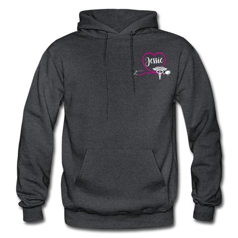 Jessie Nurse Flag Gildan Heavy Blend Adult Hoodie - charcoal grey