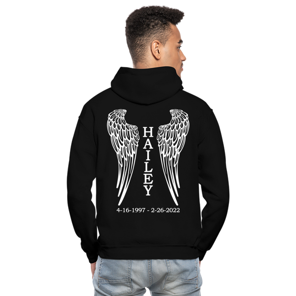 Hailey 4-16-1997 2-26-2022 Gildan Heavy Blend Adult Hoodie - black