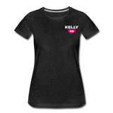 Nurse Flag Back RN and American Flag on Sleeve Women’s Premium T-Shirt - charcoal grey