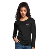 Kelly RN Nurse Flag - RN Sleeve, American Flag Sleeve Women's Premium Long Sleeve T-Shirt - black