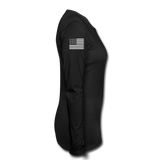 Kelly RN Nurse Flag - RN Sleeve, American Flag Sleeve Women's Premium Long Sleeve T-Shirt - black