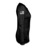 Kelly RN Nurse Flag - RN Sleeve, American Flag Sleeve Women's Premium Long Sleeve T-Shirt - charcoal grey