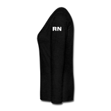 Kelly RN Nurse Flag - RN Sleeve, American Flag Sleeve Women's Premium Long Sleeve T-Shirt - charcoal grey