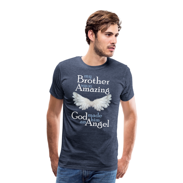 CK3562 FRONT PRINT Men's Premium T-Shirt - heather blue
