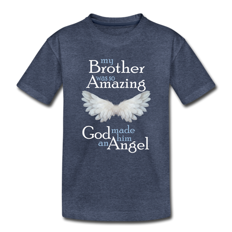 Brother Amazing Angel Kids' Premium T-Shirt - heather blue