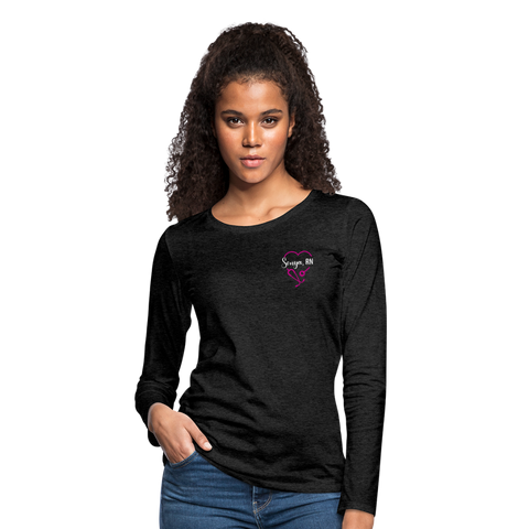 Sonya, RN 4 Pint Women's Premium Long Sleeve T-Shirt - charcoal grey