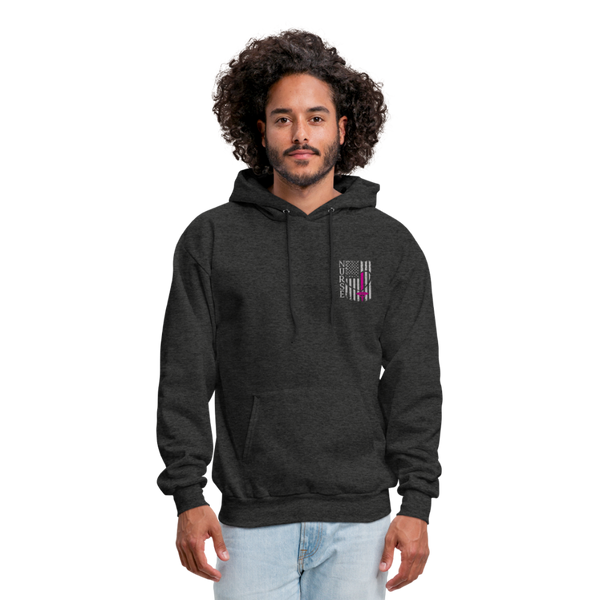 Nurse Flag Men's Hoodie (CK1389) - charcoal grey