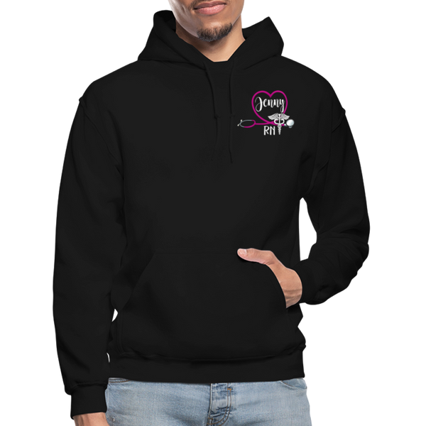Jenny RN Nurse Flag Gildan Heavy Blend Adult Hoodie - black