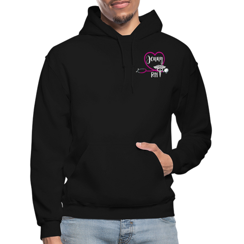 Jenny RN Nurse Flag Gildan Heavy Blend Adult Hoodie - black